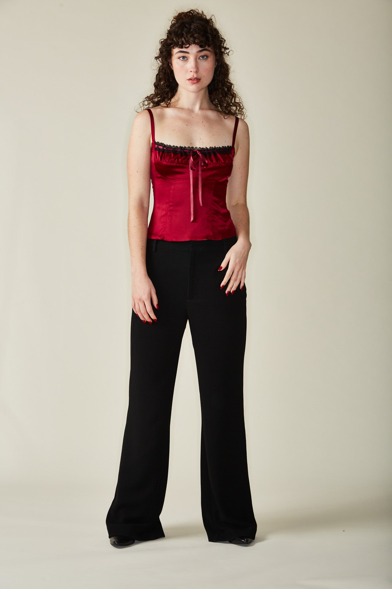 Crimson Silky Corset