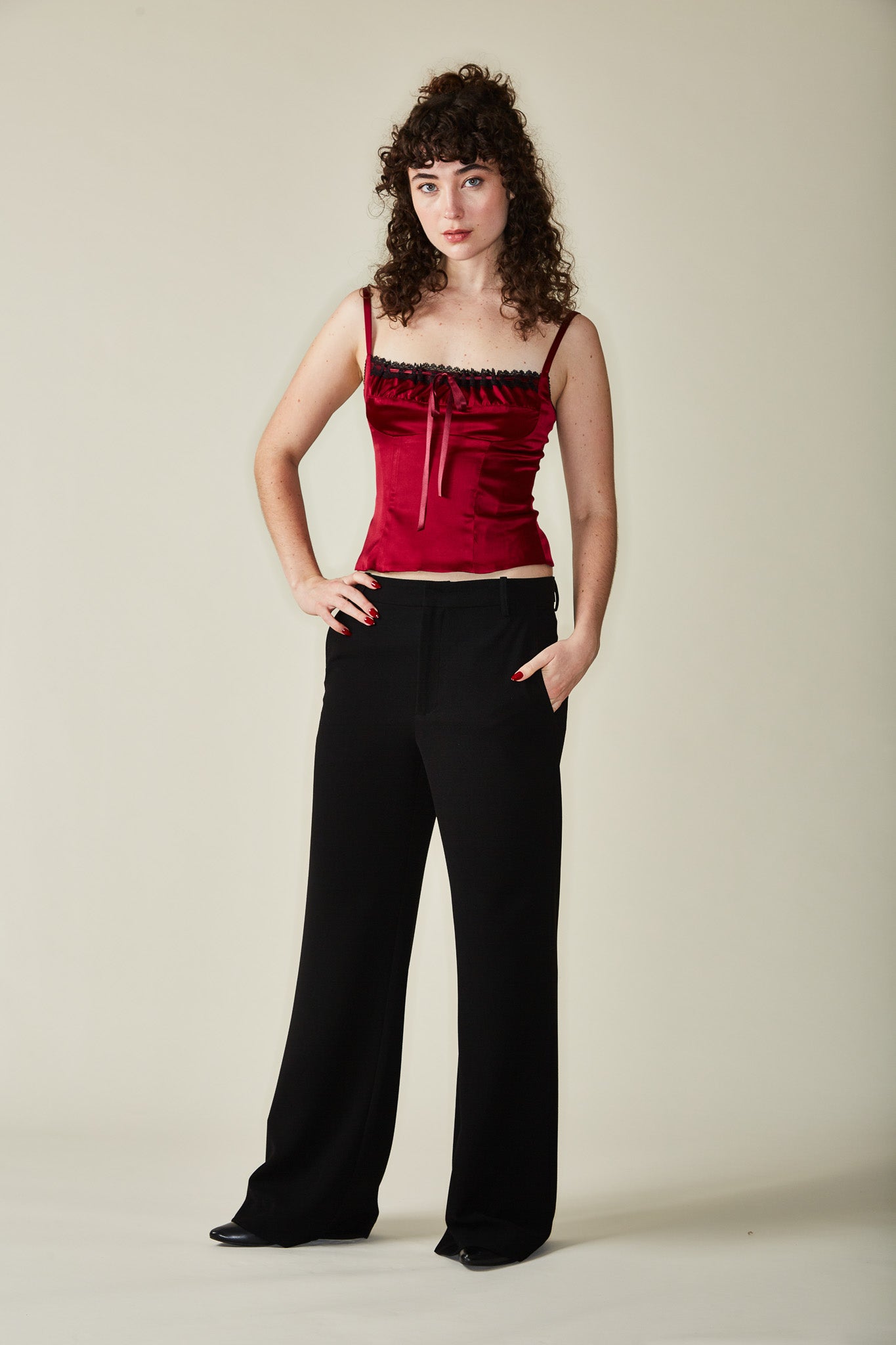 Crimson Silky Corset