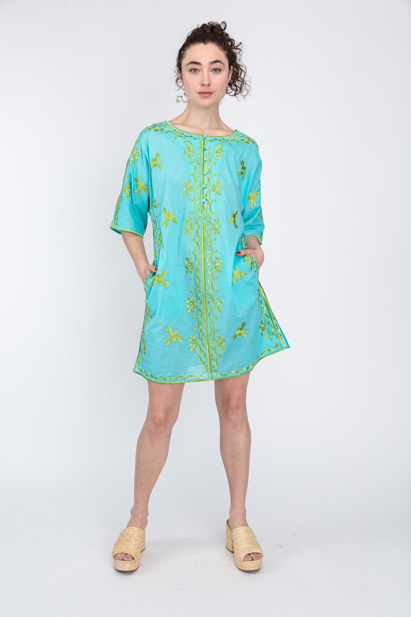 Aqua Mini Caftan