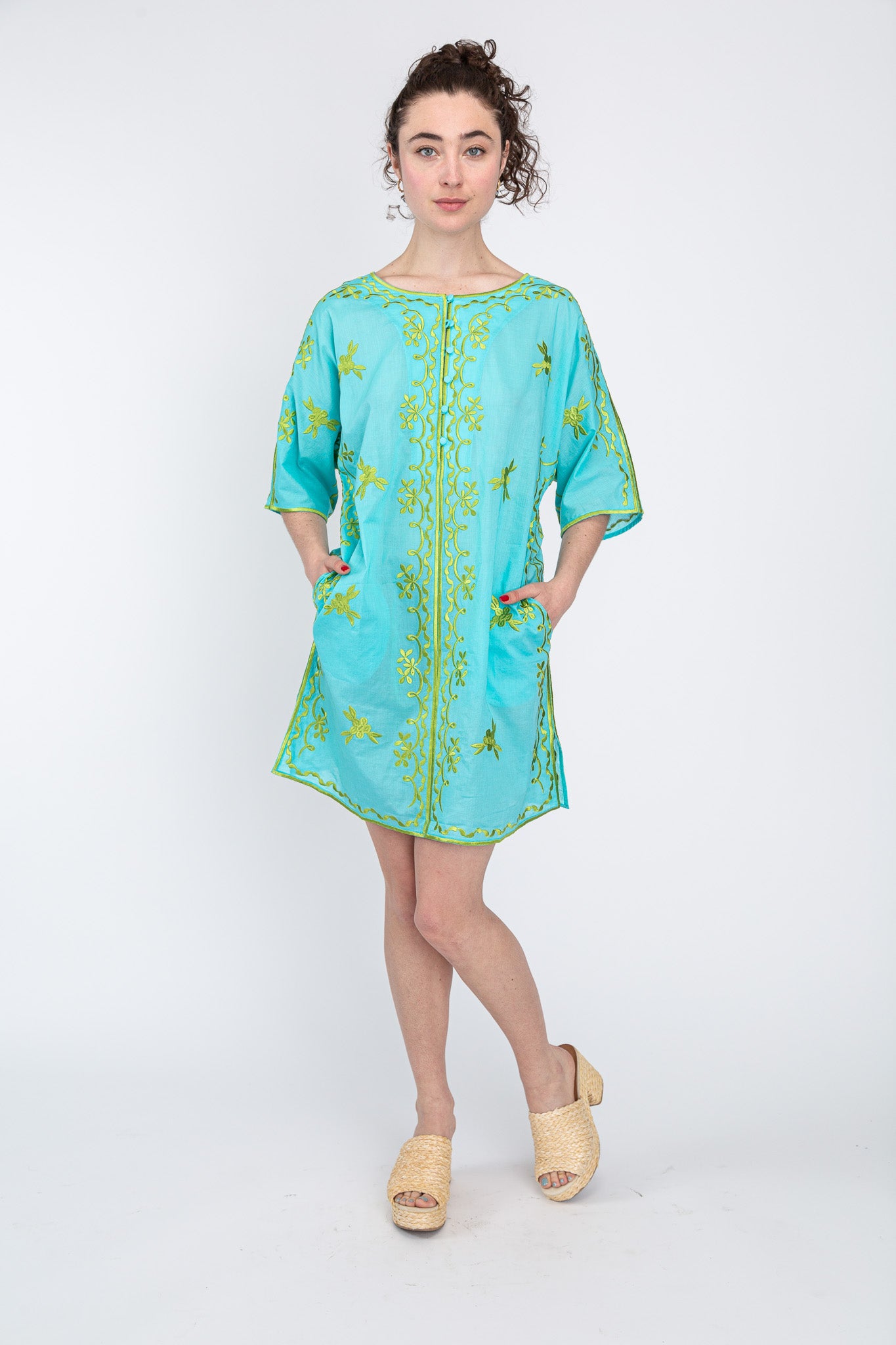 Aqua Mini Caftan