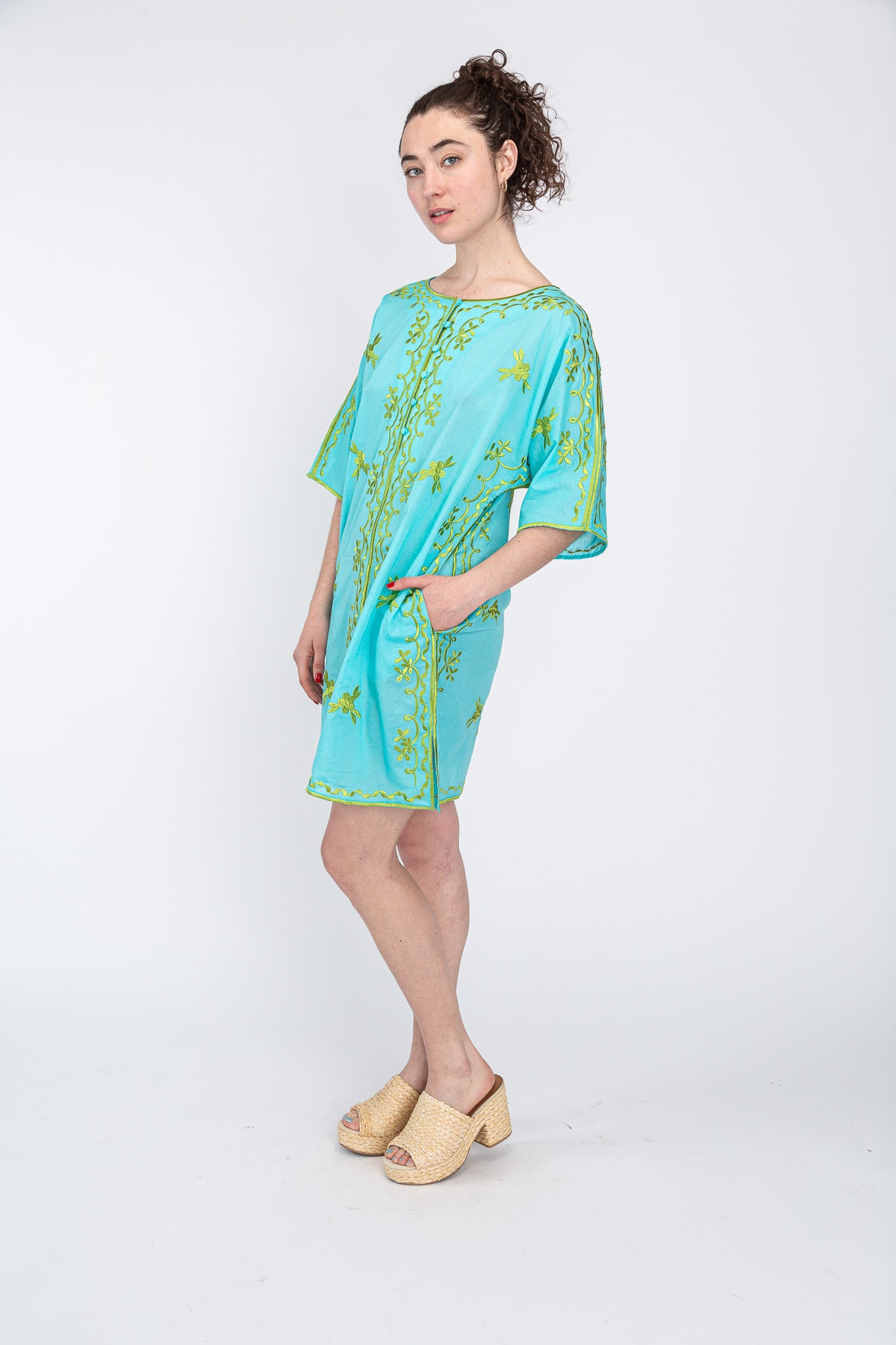 Aqua Mini Caftan