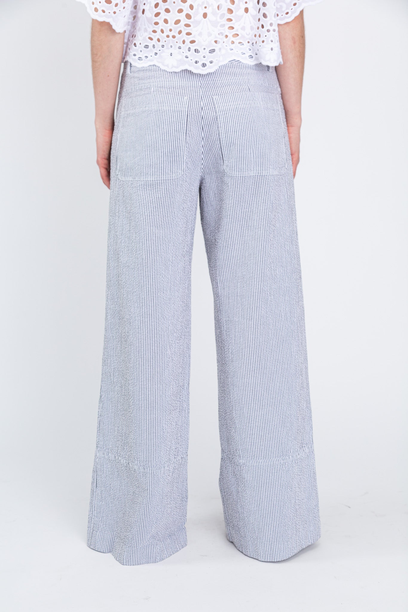 Seersucker Hepburn Trouser