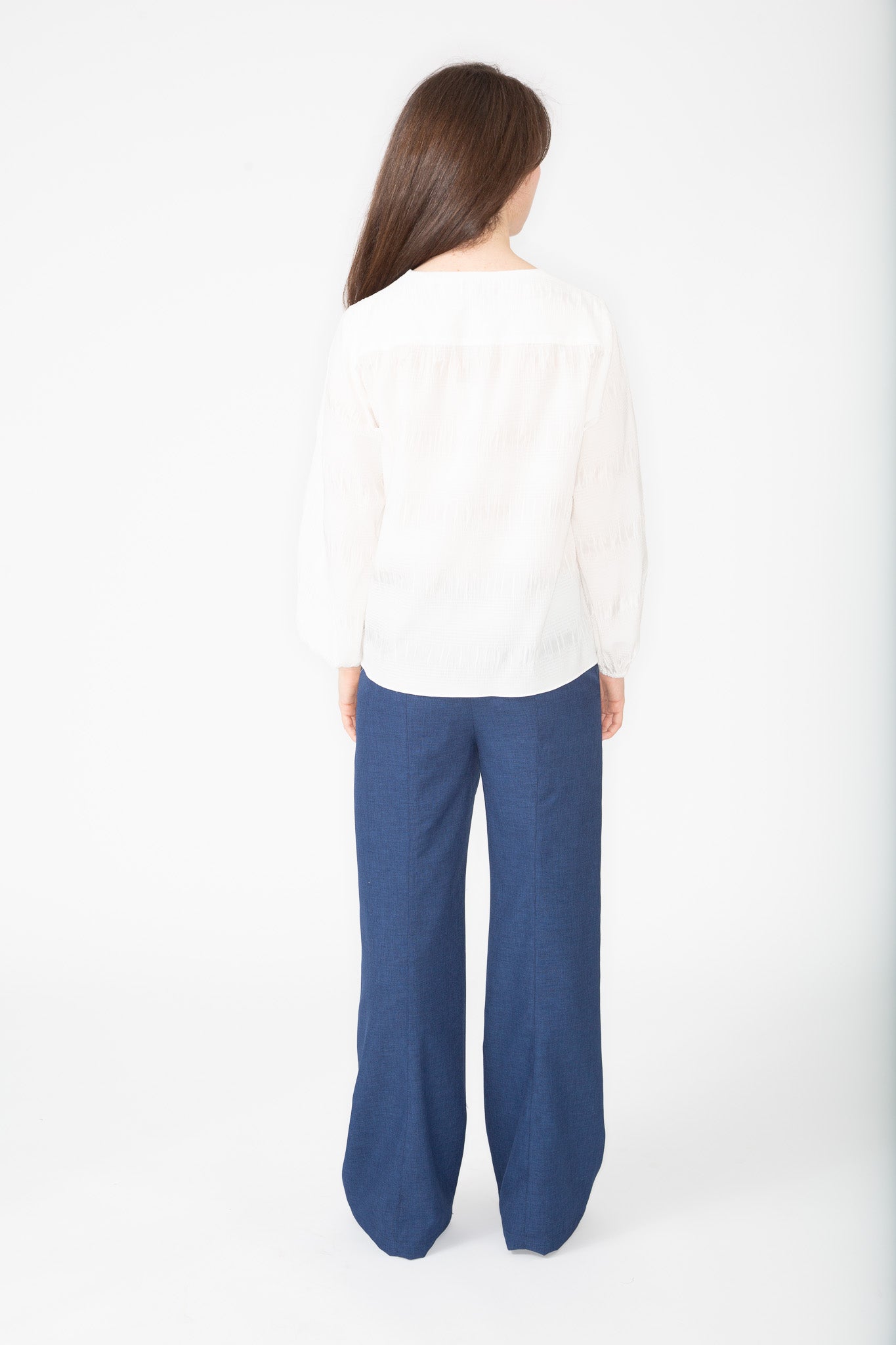 Navy Slouchy Trouser