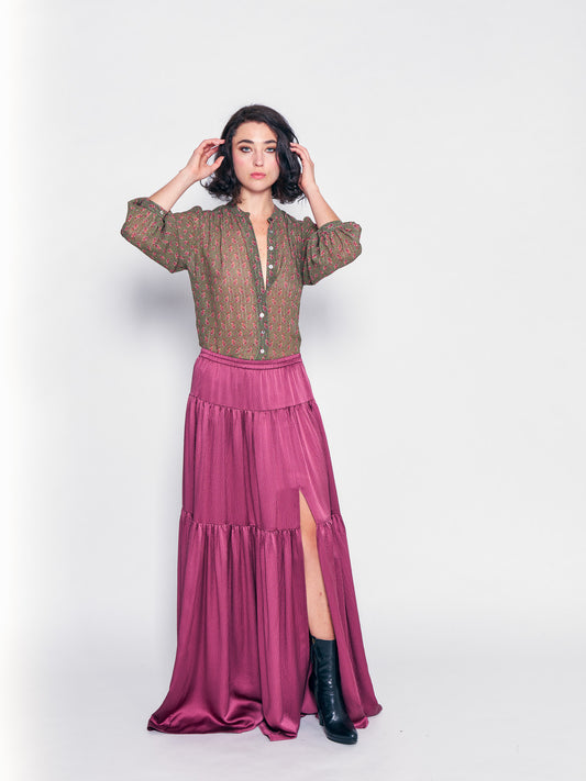 Vintage Rose Silk Ball Skirt