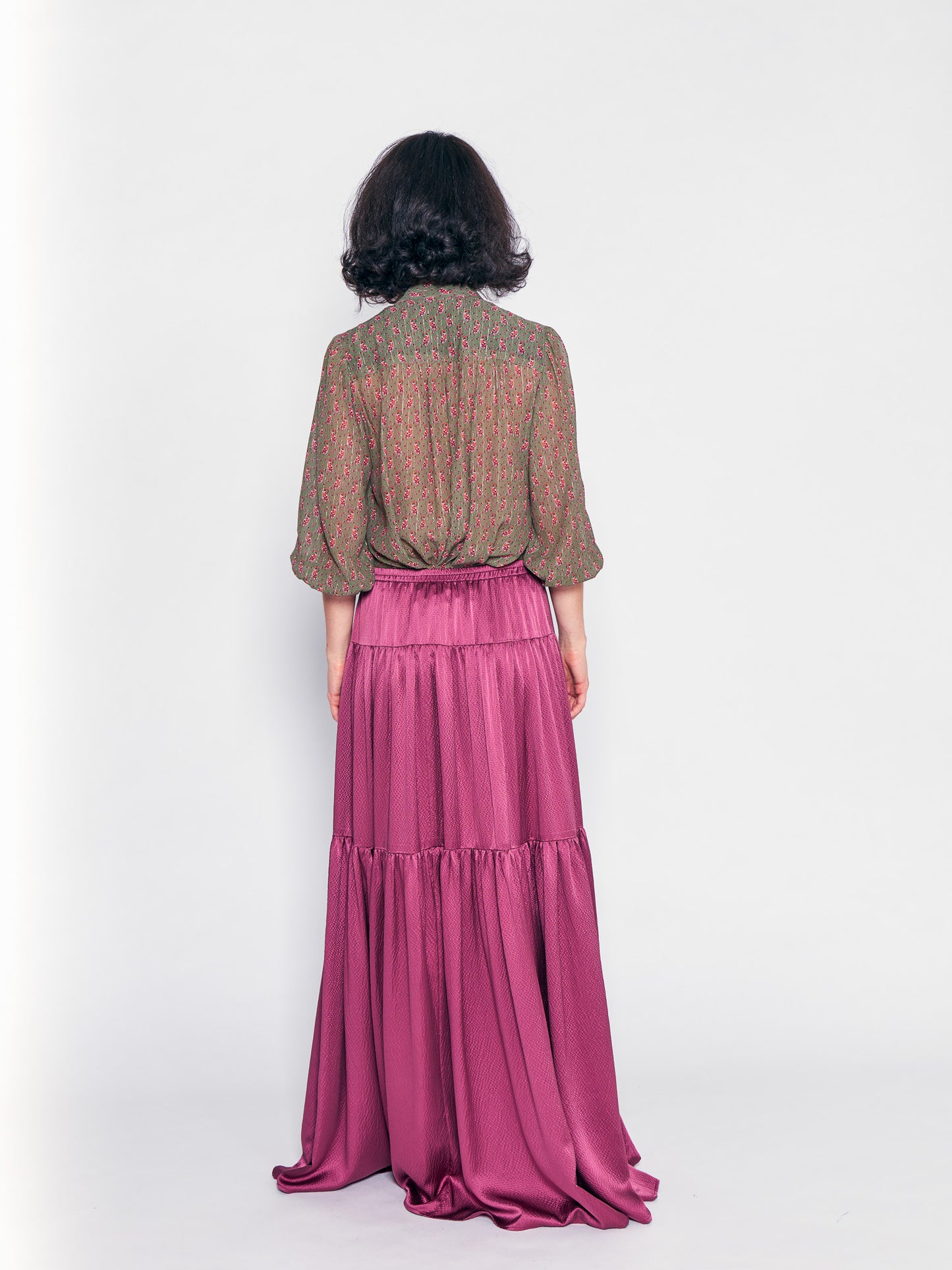 Vintage Rose Silk Ball Skirt