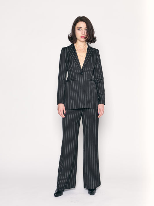 Pinstripe Blazer