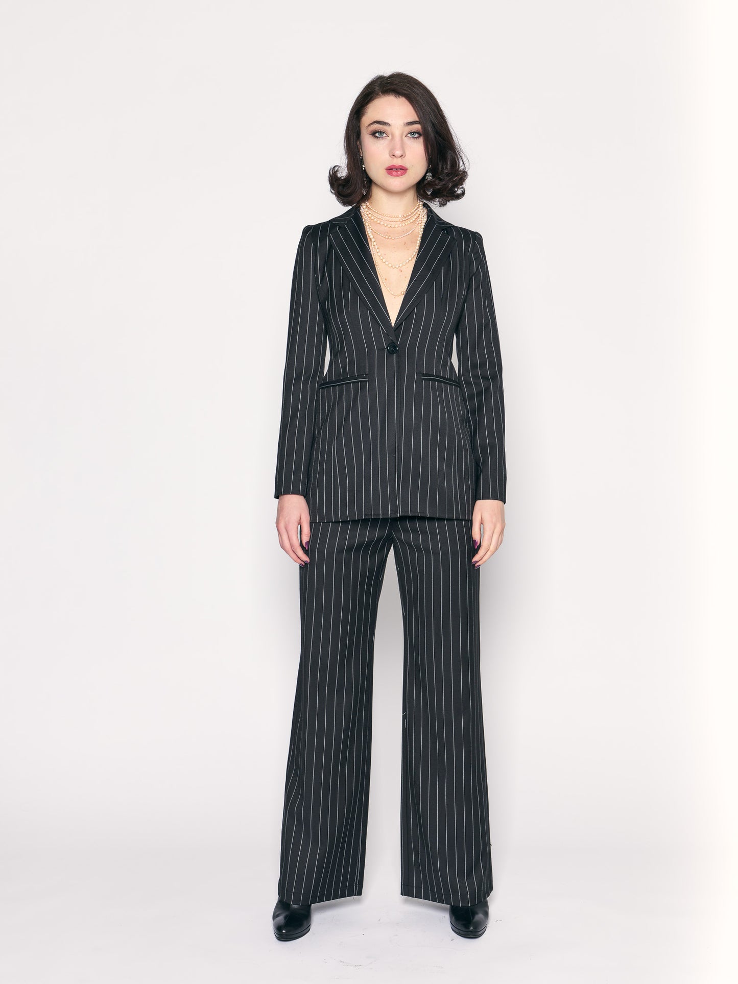 Pinstripe Blazer