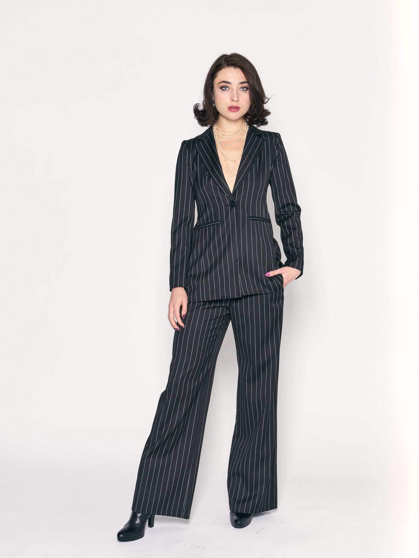 Pinstripe Blazer