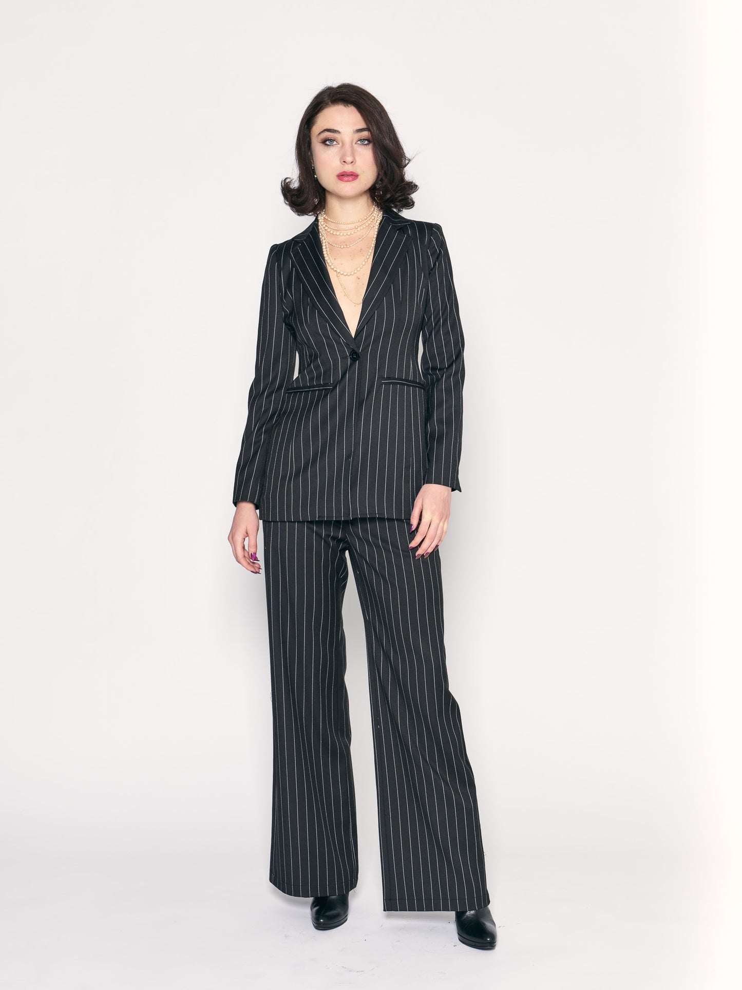 Pinstripe Blazer